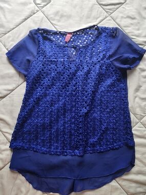 Route Lace Royal Blue Blouse